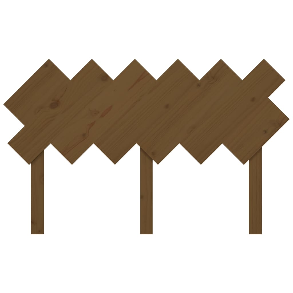 vidaXL Hoofdbord 132x3x81 cm massief grenenhout honingbruin