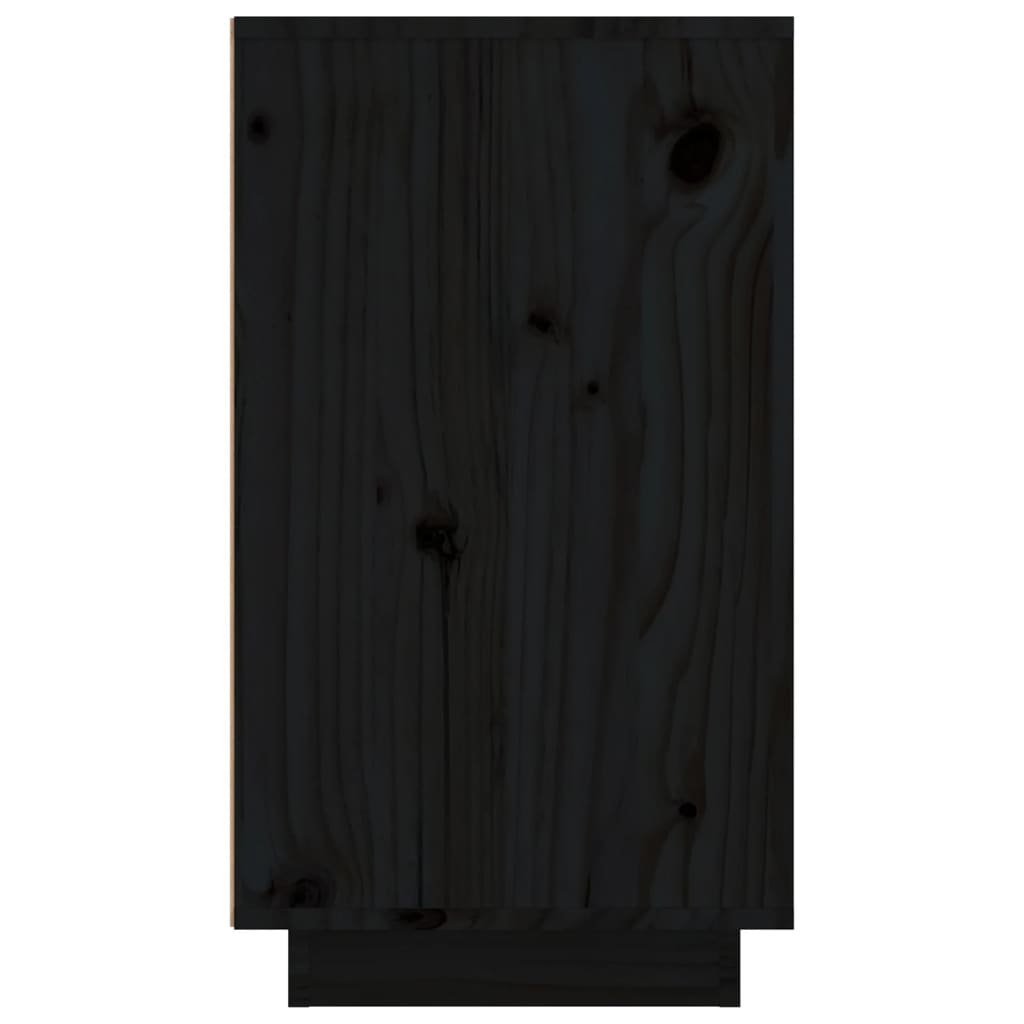 vidaXL Wijnkast 23x34x61 cm massief grenenhout zwart