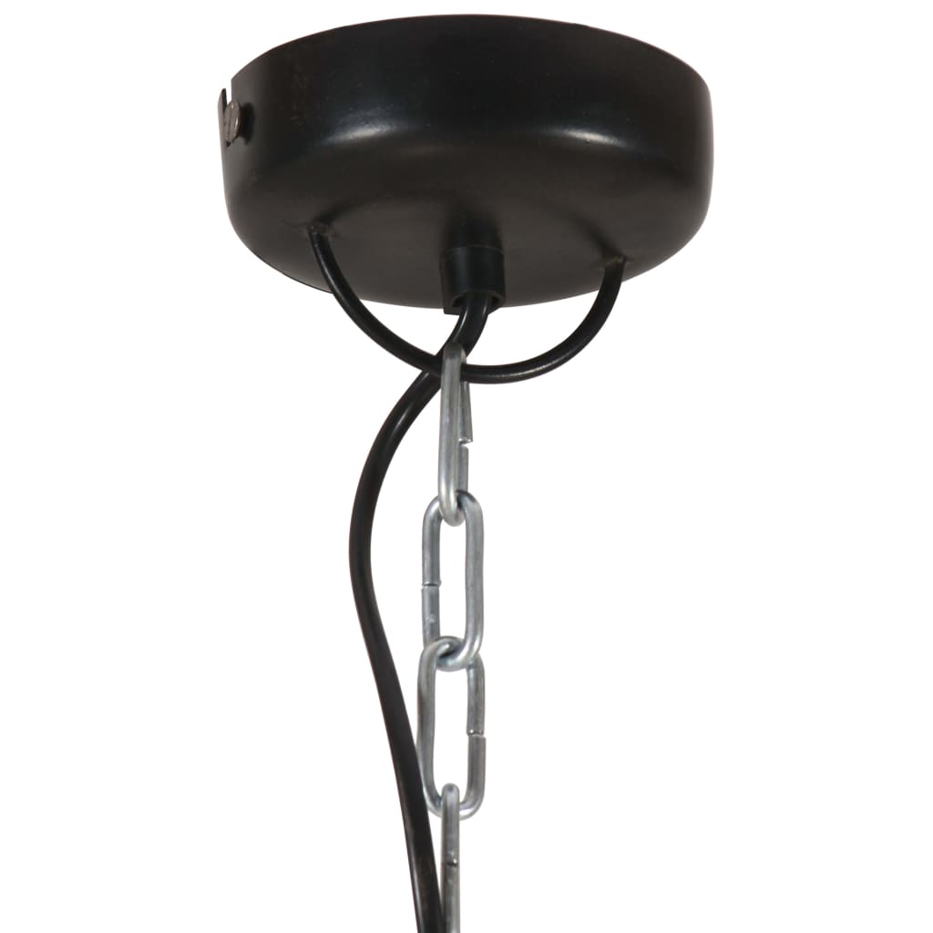 vidaXL Hanglamp industrieel E27 45 cm ijzer en massief hout zwart