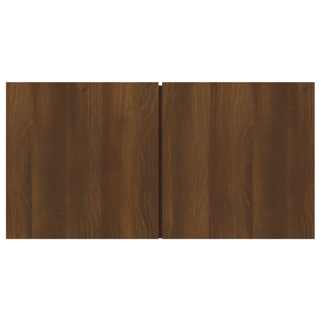 vidaXL Tv-hangmeubelen 2 st 60x30x30 cm bewerkt hout bruin eikenkleur