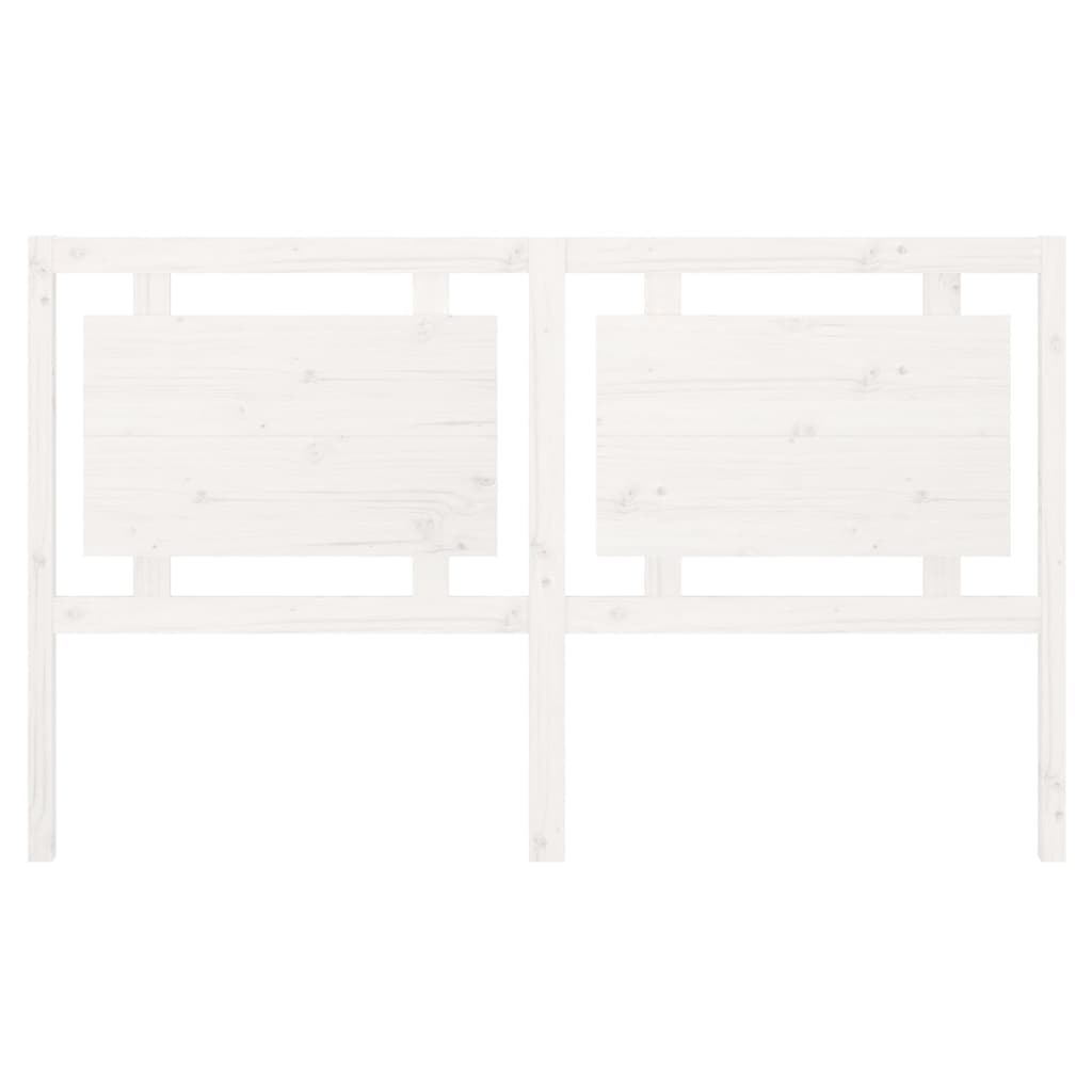 vidaXL Hoofdbord 165,5x4x100 cm massief grenenhout wit