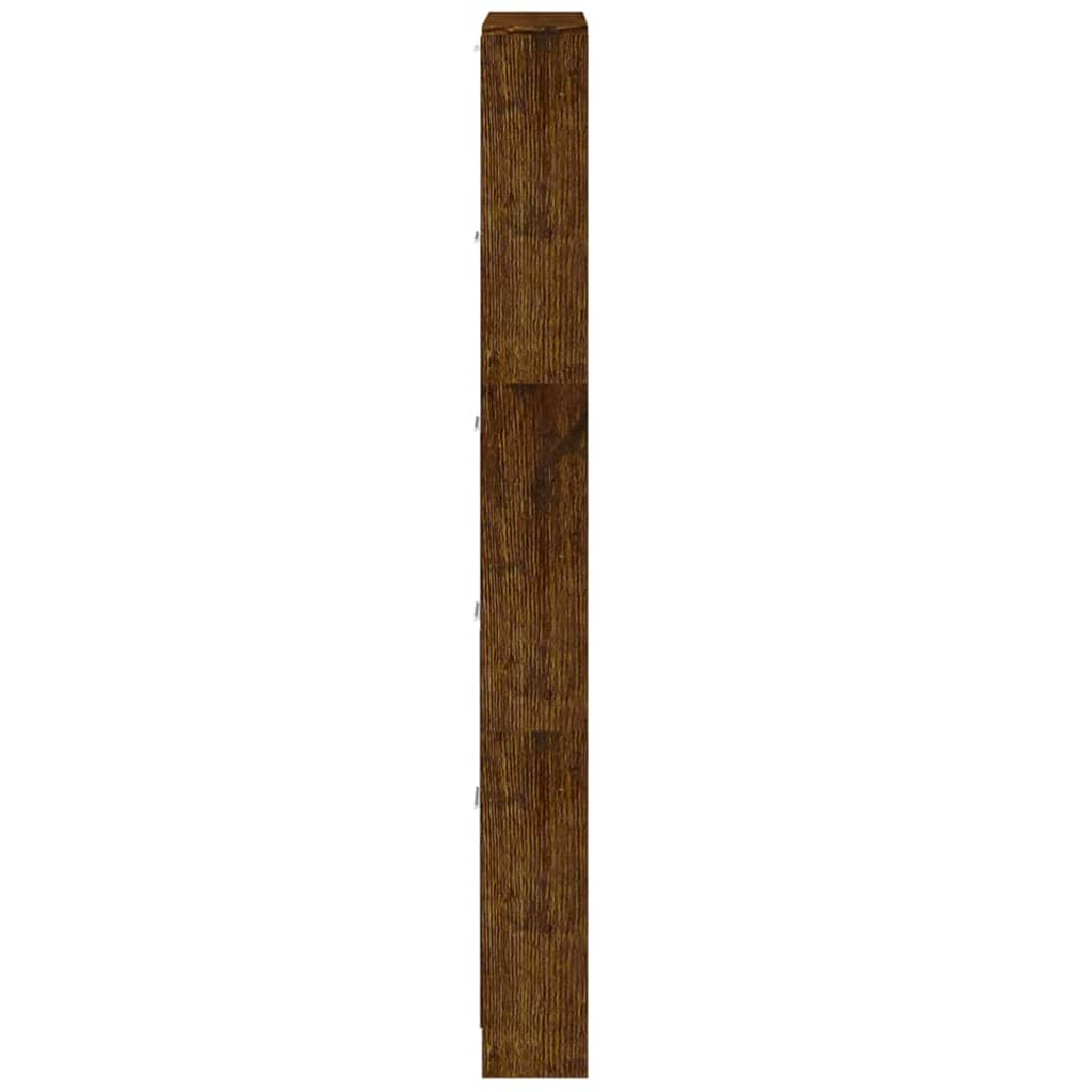 vidaXL Schoenenkast 59x17x169 cm bewerkt hout gerookt eikenkleurig
