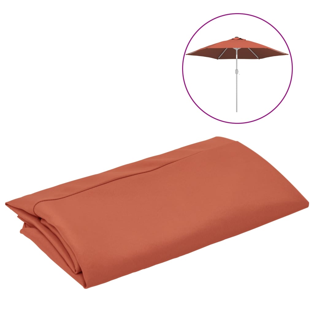 vidaXL Vervangingsdoek voor parasol 300 cm terracottakleurig