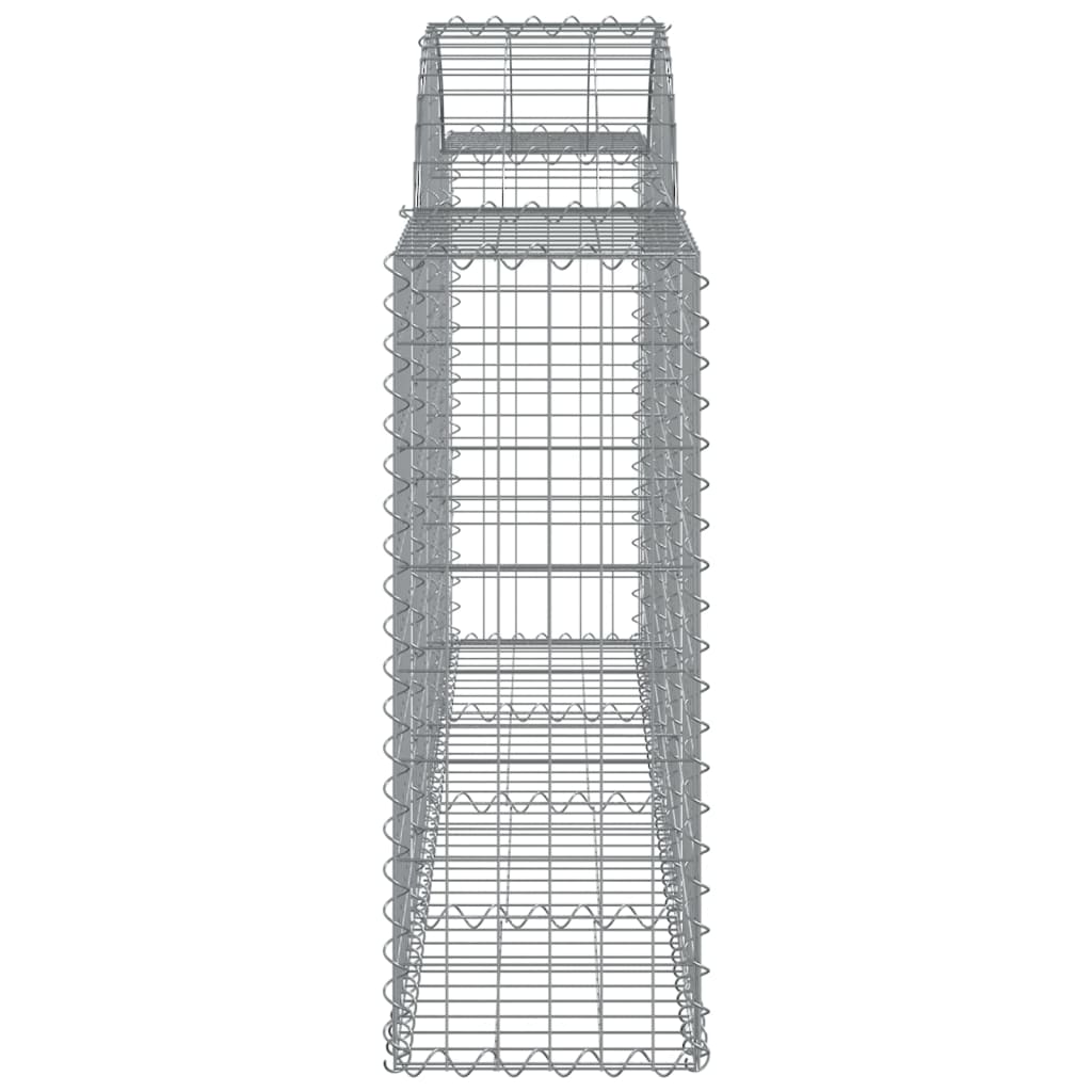 vidaXL Schanskorven 8 st gewelfd 200x30x80/100 cm gegalvaniseerd ijzer