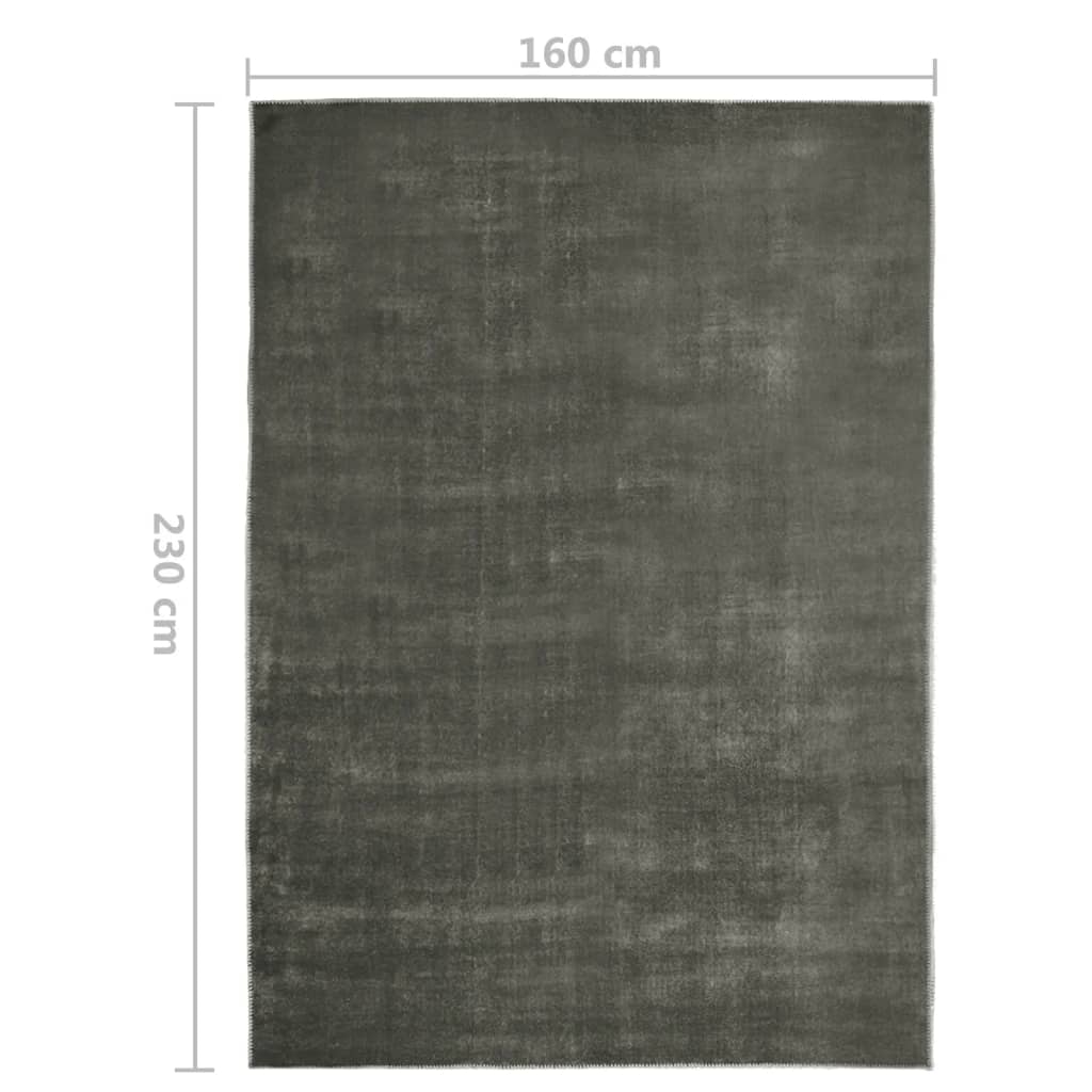 vidaXL Vloerkleed wasbaar opvouwbaar 160x230 cm polyester taupe