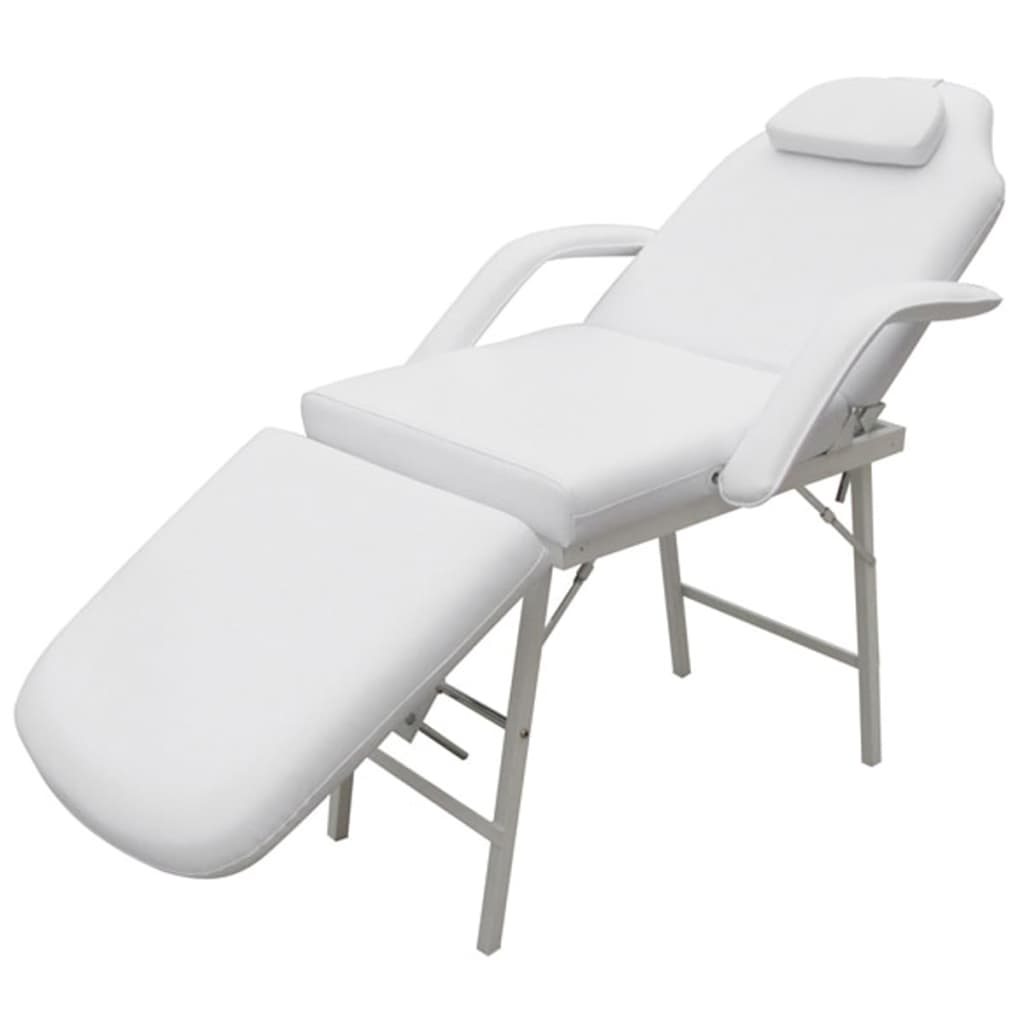 vidaXL Behandelstoel verstelbaar kunstleer wit