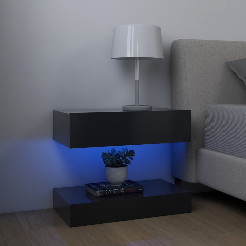 vidaXL Tv-meubel met LED-verlichting 60x35 cm grijs