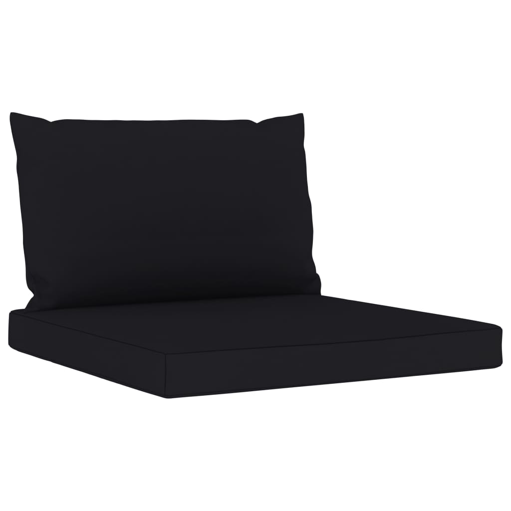 vidaXL 6-delige Loungeset met zwarte kussens geïmpregneerd grenenhout