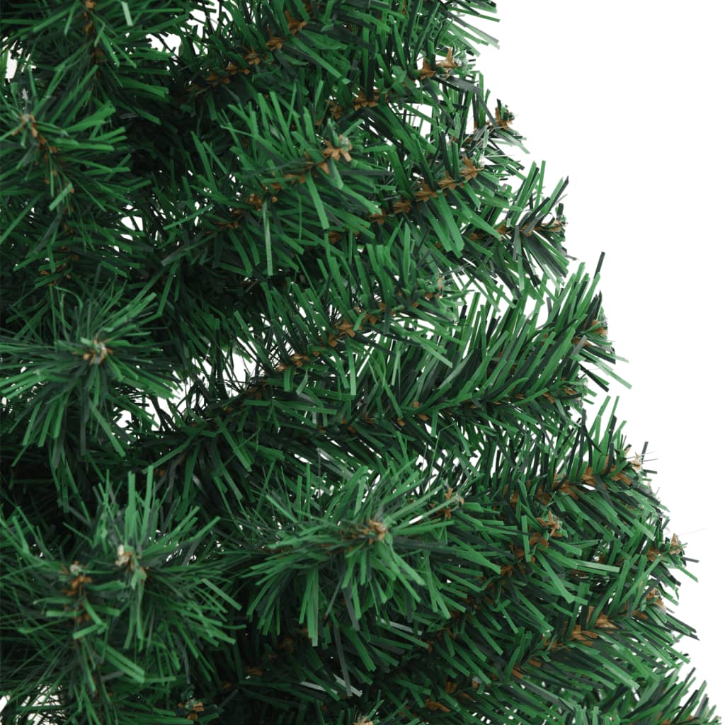 vidaXL Kunstkerstboom met standaard half 120 cm PVC groen