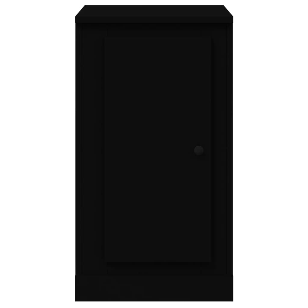 vidaXL Dressoirs 2 st 37,5x35,5x67,5 cm bewerkt hout zwart