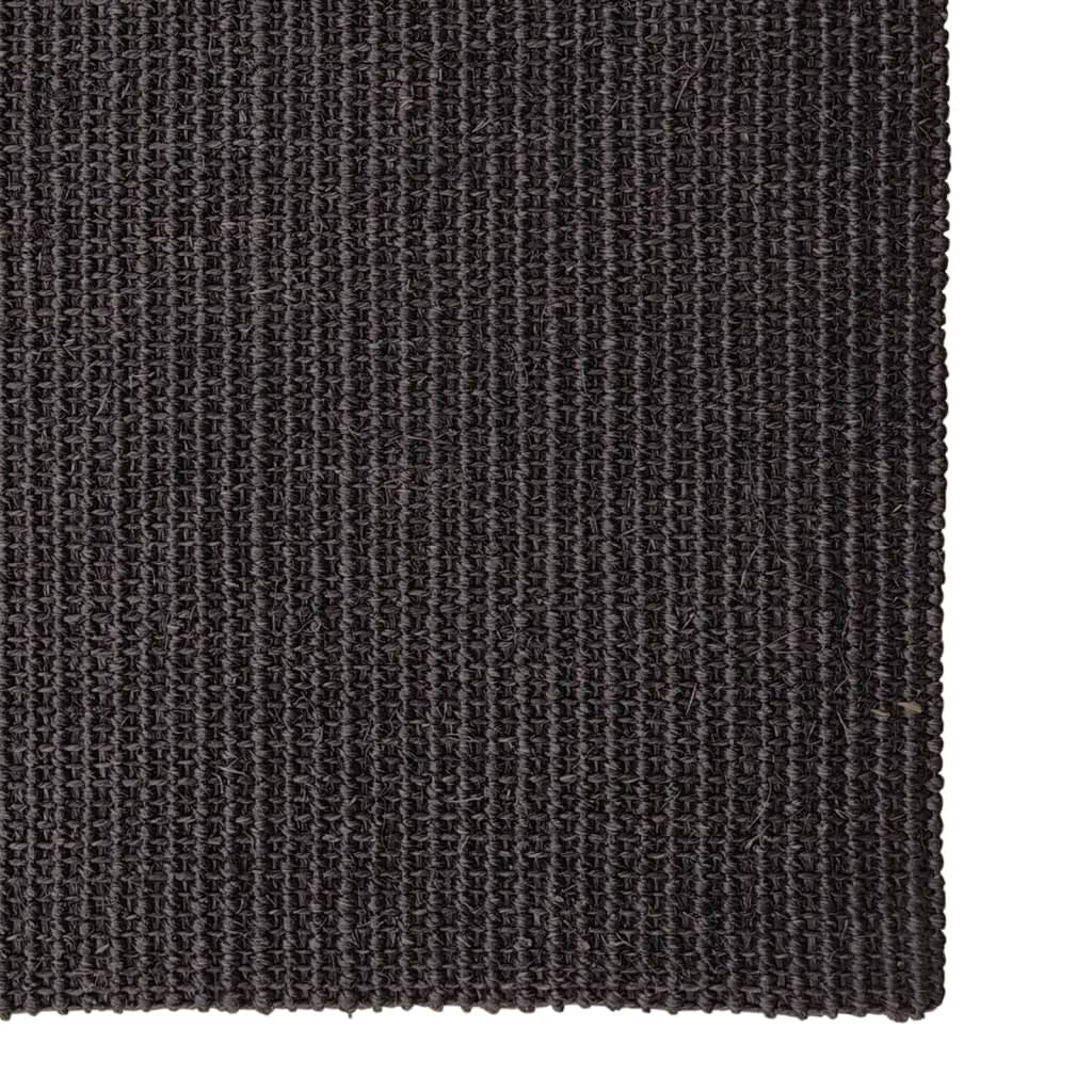 vidaXL Sisalmat voor krabpaal 66x200 cm zwart