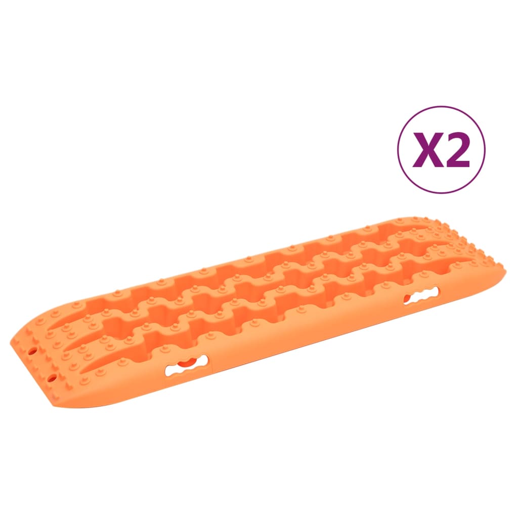 vidaXL Gripplaten 2 st 106x30,5x7 cm nylon oranje