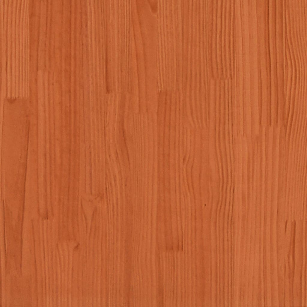 vidaXL Bedframe met hoofdbord massief grenenhout wasbruin 150x200 cm
