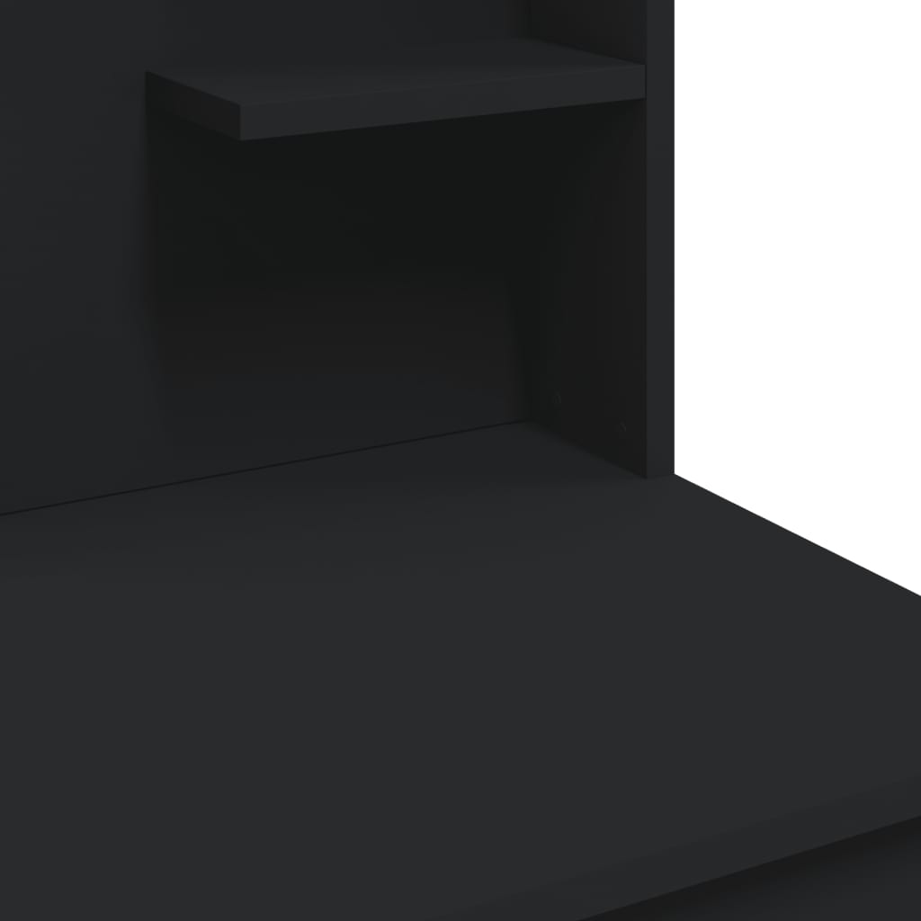 vidaXL Kaptafel met LED-verlichting 96x40x142 cm zwart
