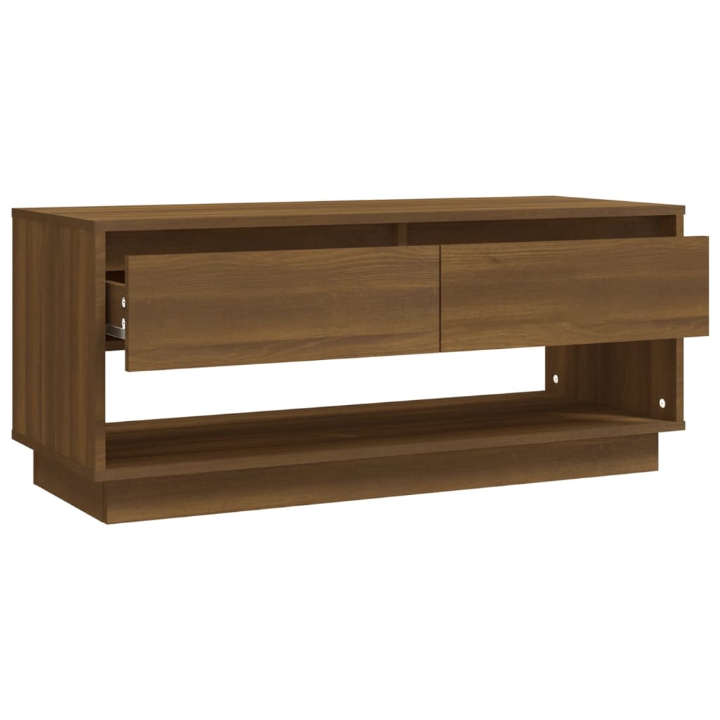 vidaXL Tv-meubel 102x41x44 cm bewerkt hout bruin eikenkleur