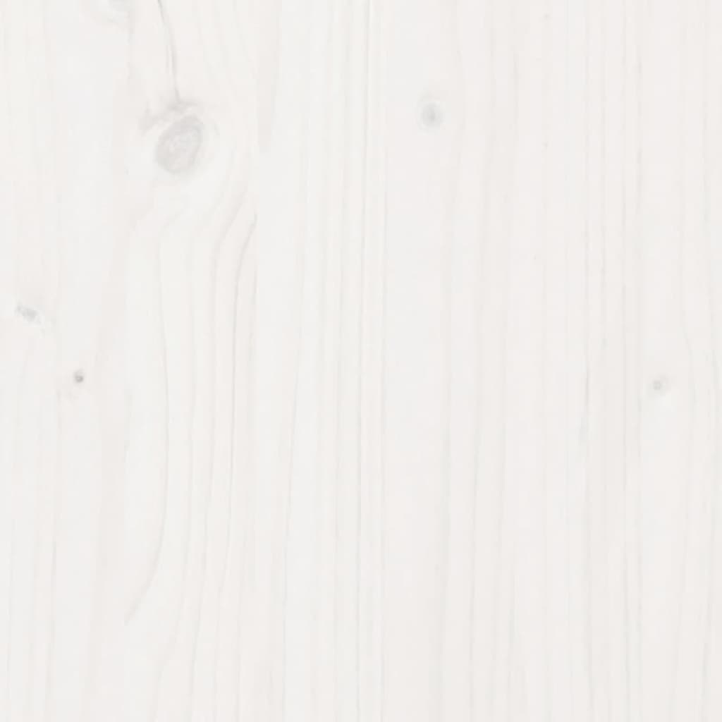 vidaXL Oppottafel met schap 82,5x50x75 cm massief grenenhout wit