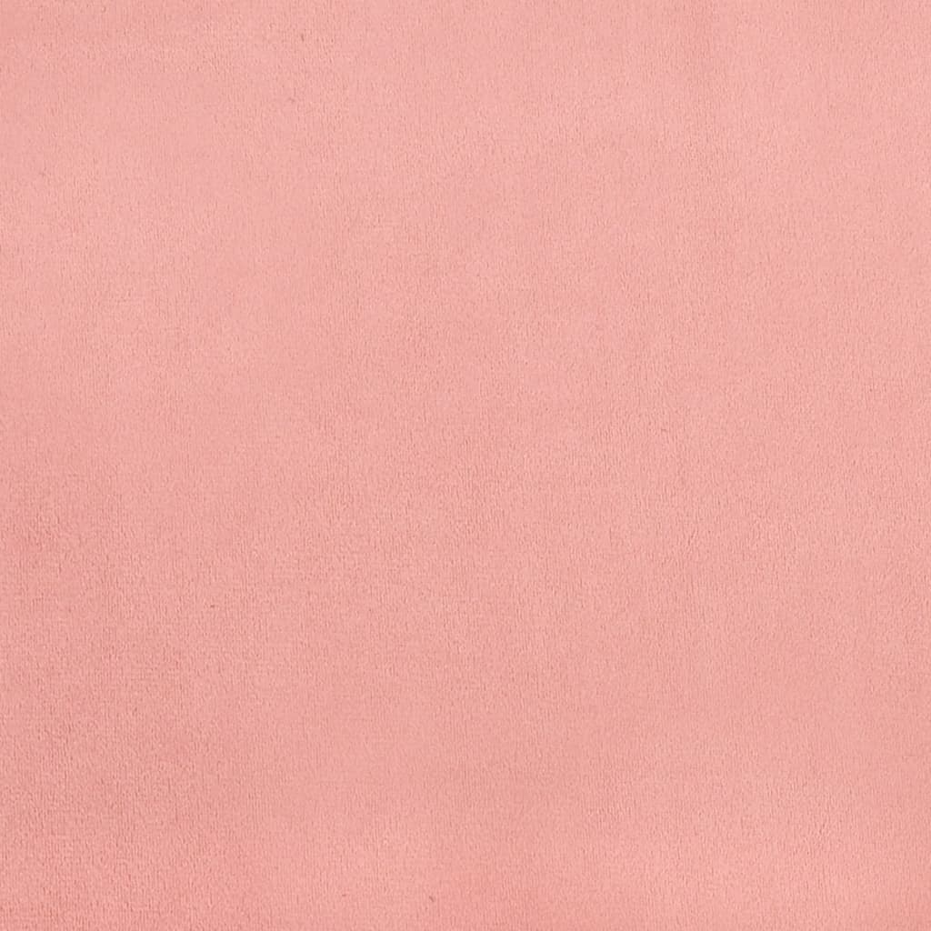 vidaXL Bedframe fluweel roze 80x200 cm