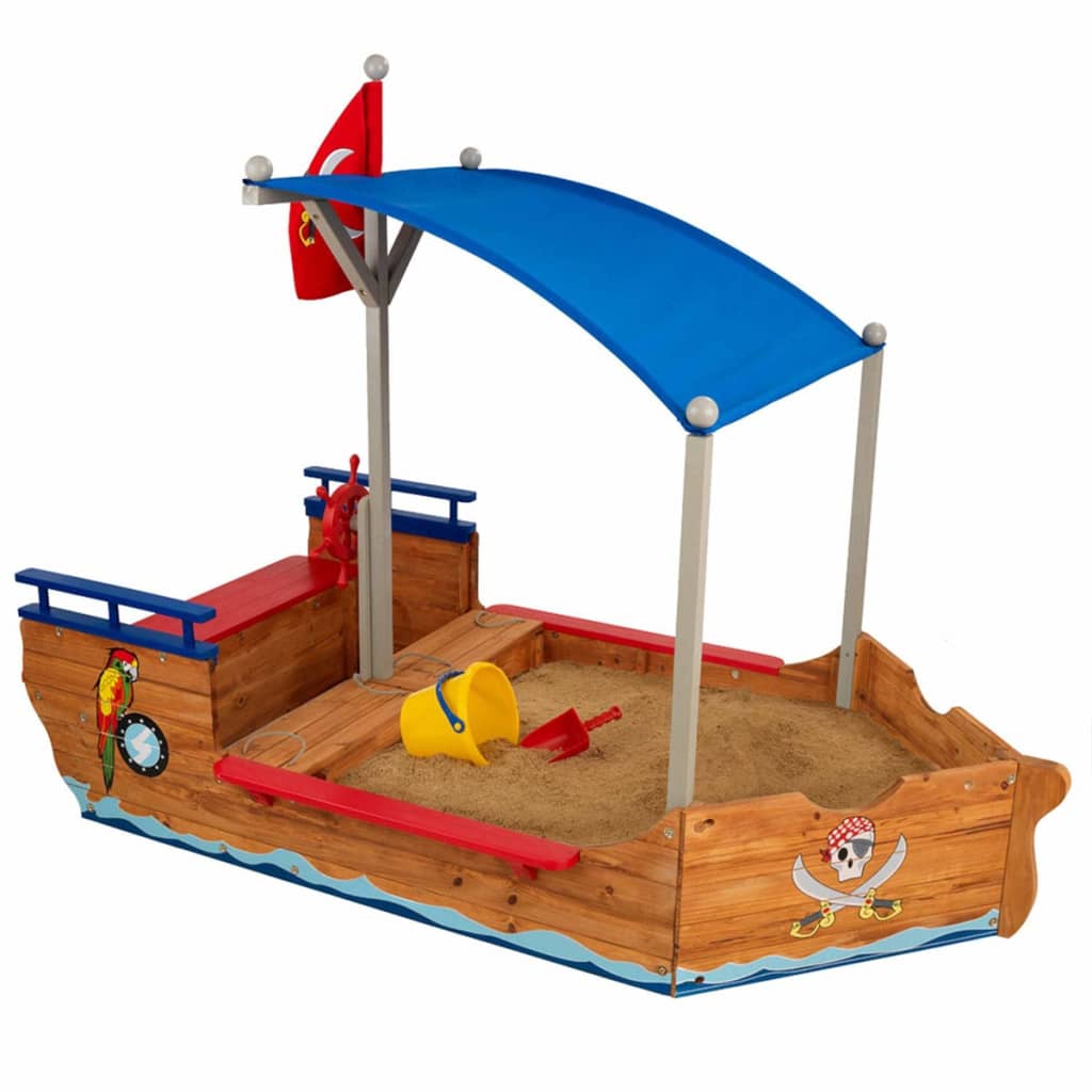 KidKraft Piratenschip zandbak met luifel hout 00128