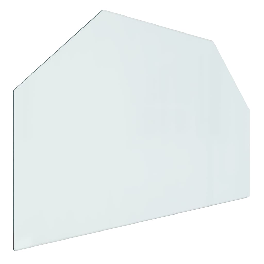vidaXL Glasplaat openhaard zeshoekig 80x50 cm