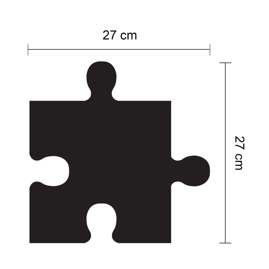 WALPLUS Krijtbord decoratiesticker puzzel 54x54 cm zwart