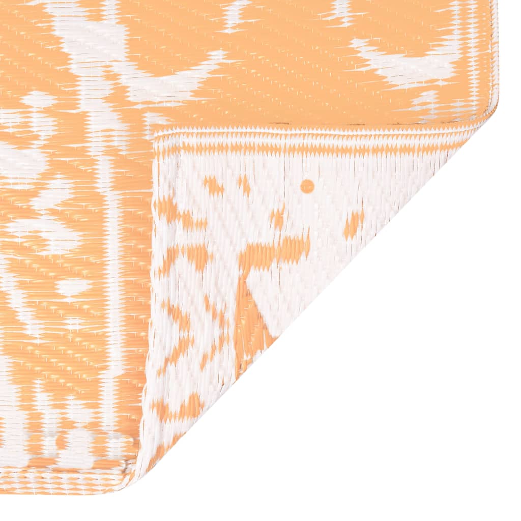 vidaXL Buitenkleed 80x150 cm PP oranje en wit