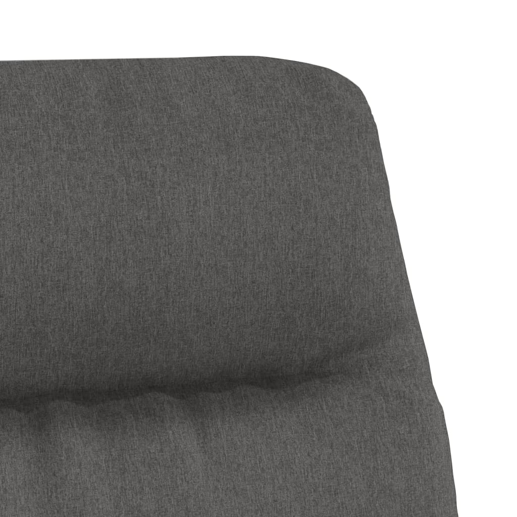 vidaXL Relaxstoel met voetensteun stof donkergrijs