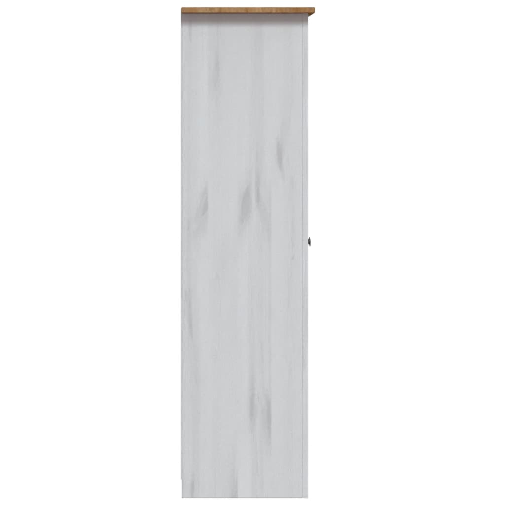 vidaXL Kledingkast Panama Range 118x50x171,5 cm grenenhout wit
