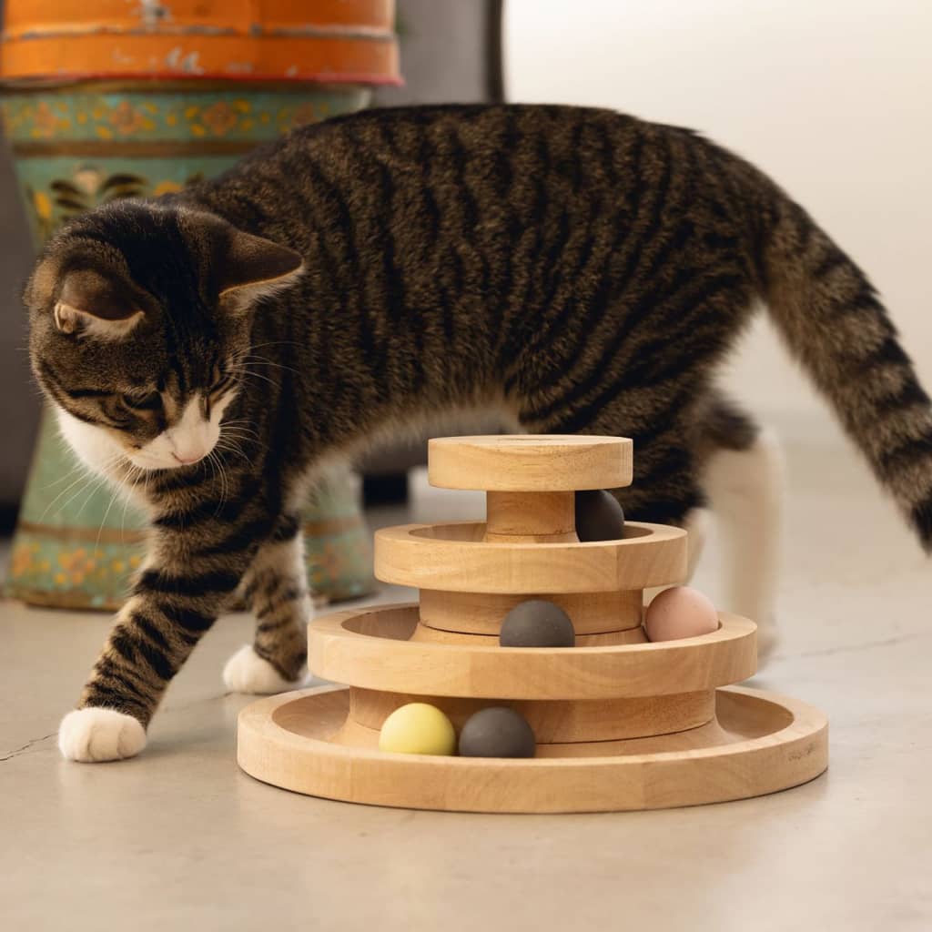 Designed by Lotte Kattenspeeltoren Mia 26x14,5 cm hout
