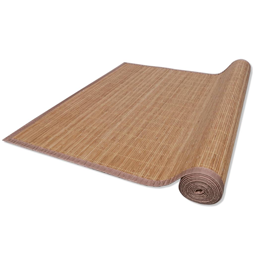 Rechthoekige bamboe mat 80 x 300 cm (Bruin)