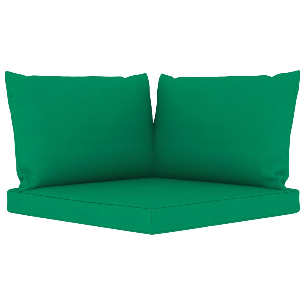 vidaXL 9-delige Loungeset met groene kussens