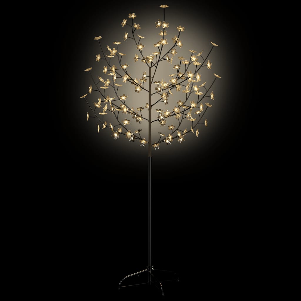 vidaXL Kerstboom 120 LED's warmwit licht kersenbloesem 150 cm