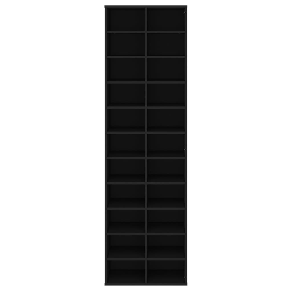 vidaXL Schoenenkast 54x34x183 cm spaanplaat zwart