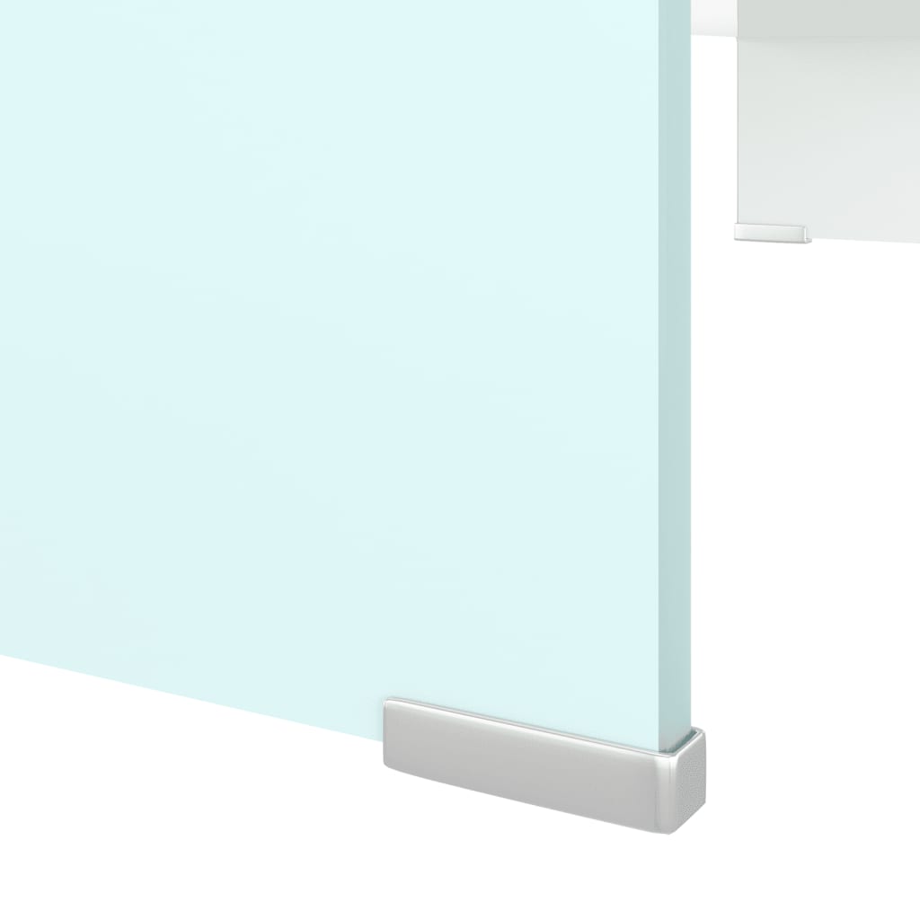 vidaXL Tv-meubel/monitorverhoger 80x30x13 cm glas groen