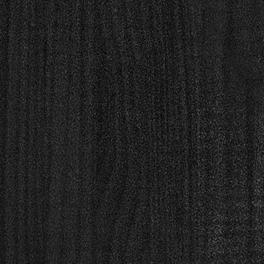 vidaXL Plantenbak 200x50x70 cm massief grenenhout zwart