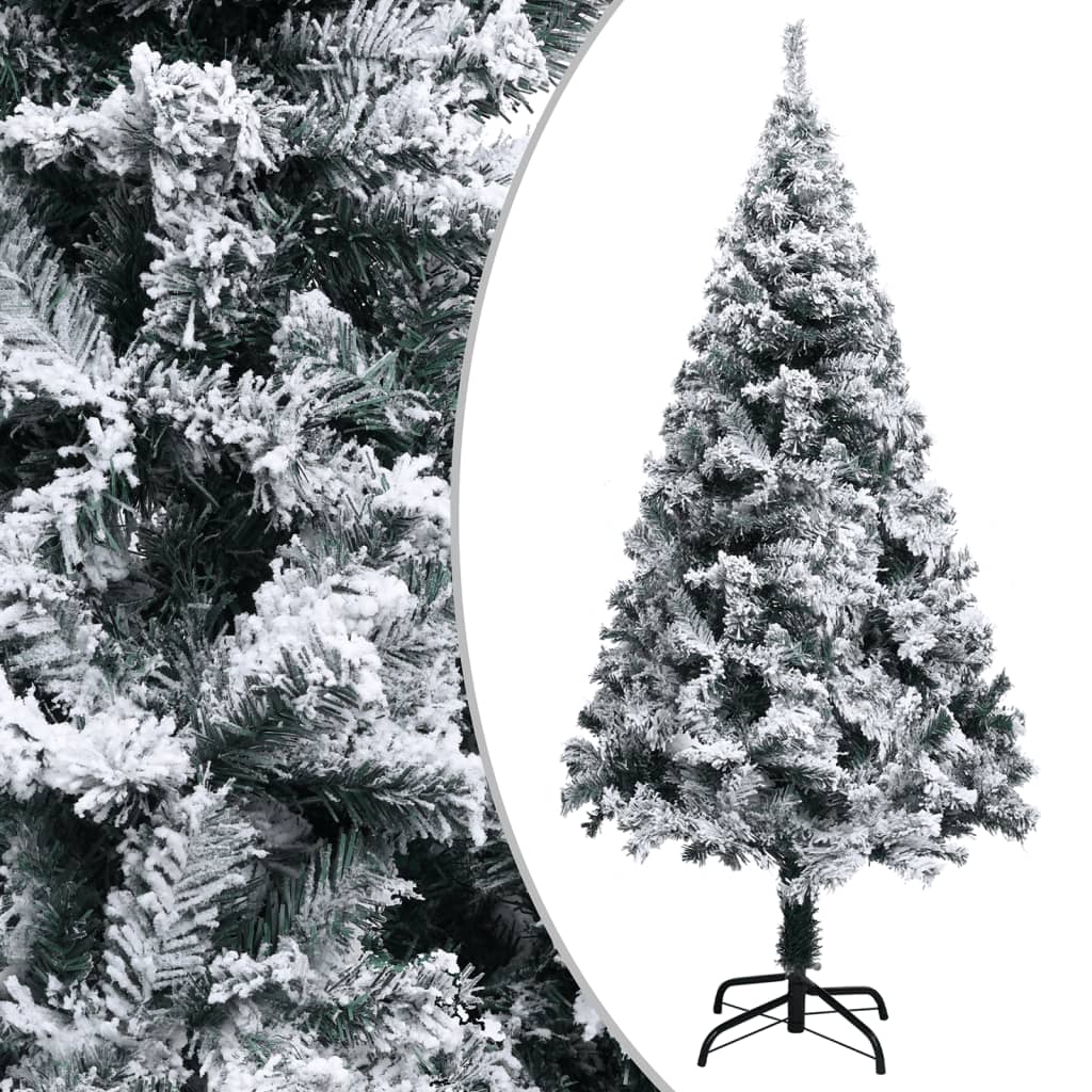 vidaXL Kunstkerstboom met sneeuw 120 cm groen