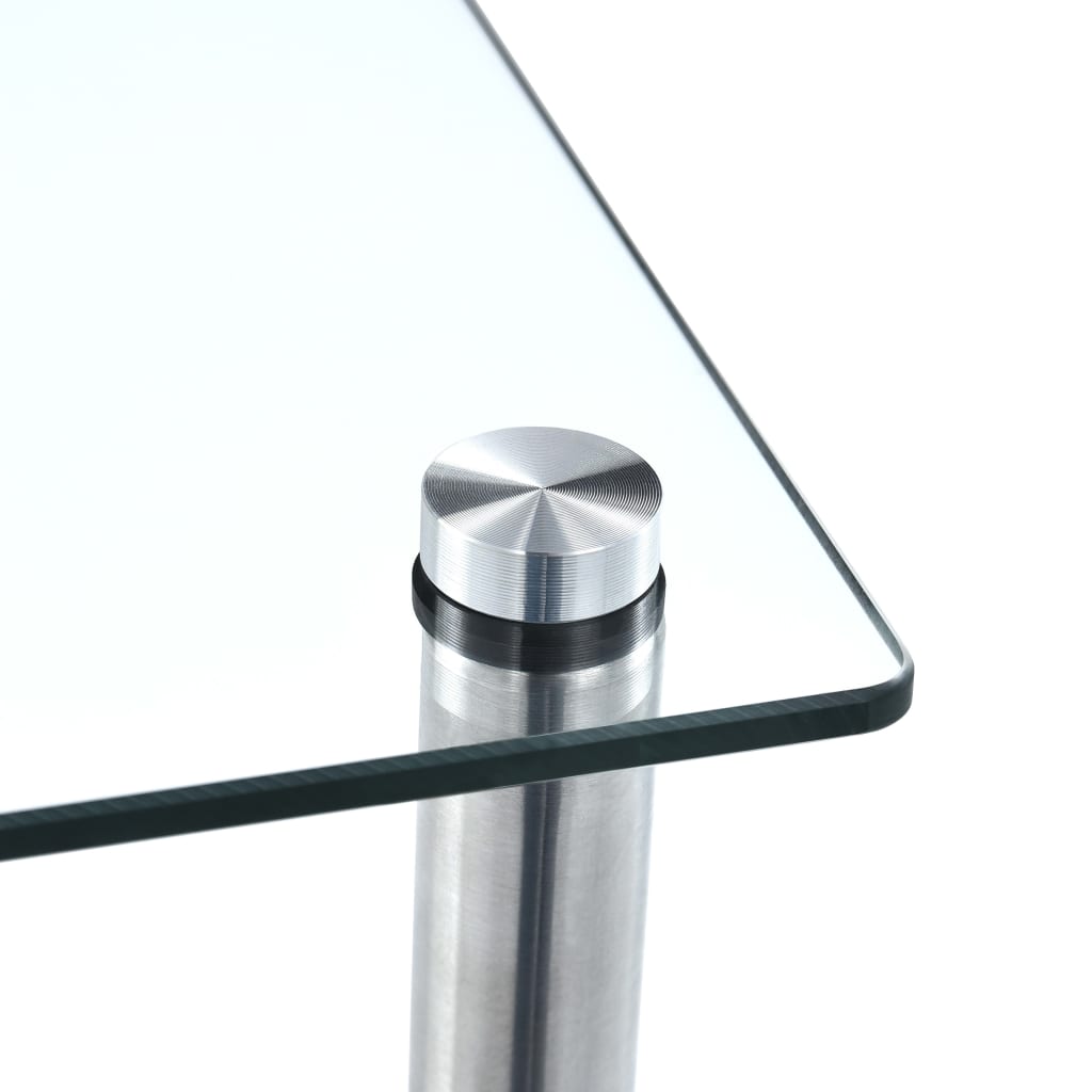 vidaXL Kastje 4-laags 40x40x100 cm gehard glas transparant