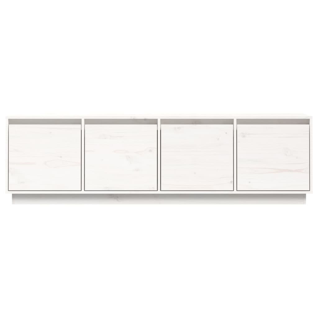 vidaXL Tv-meubel 156x37x45 cm massief grenenhout wit