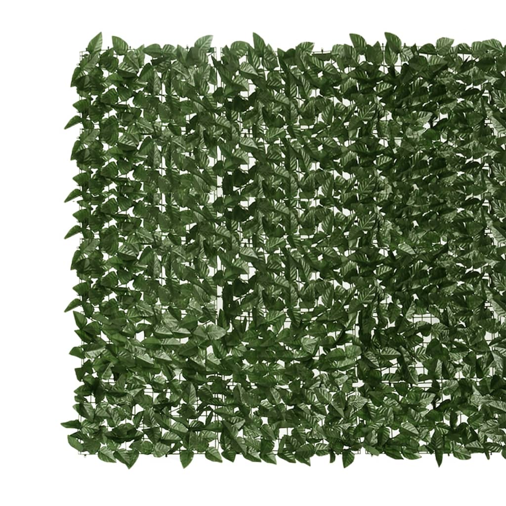 vidaXL Balkonscherm met donkergroene bladeren 300x150 cm