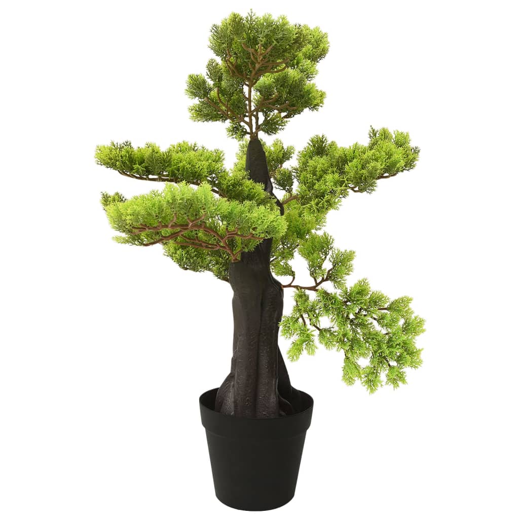 vidaXL Kunstplant met pot cipres bonsai 60 cm groen