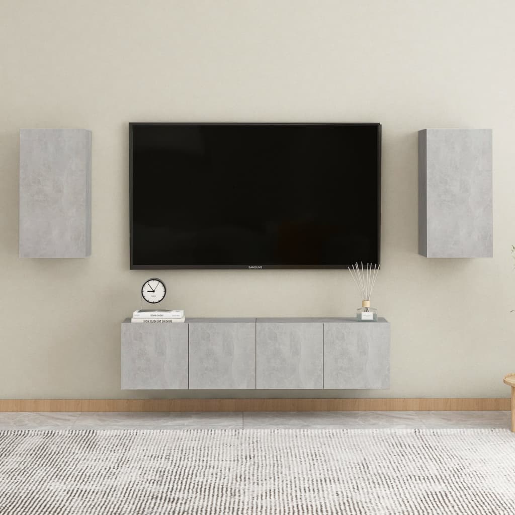 vidaXL Tv-meubel 30,5x30x60 cm spaanplaat betongrijs