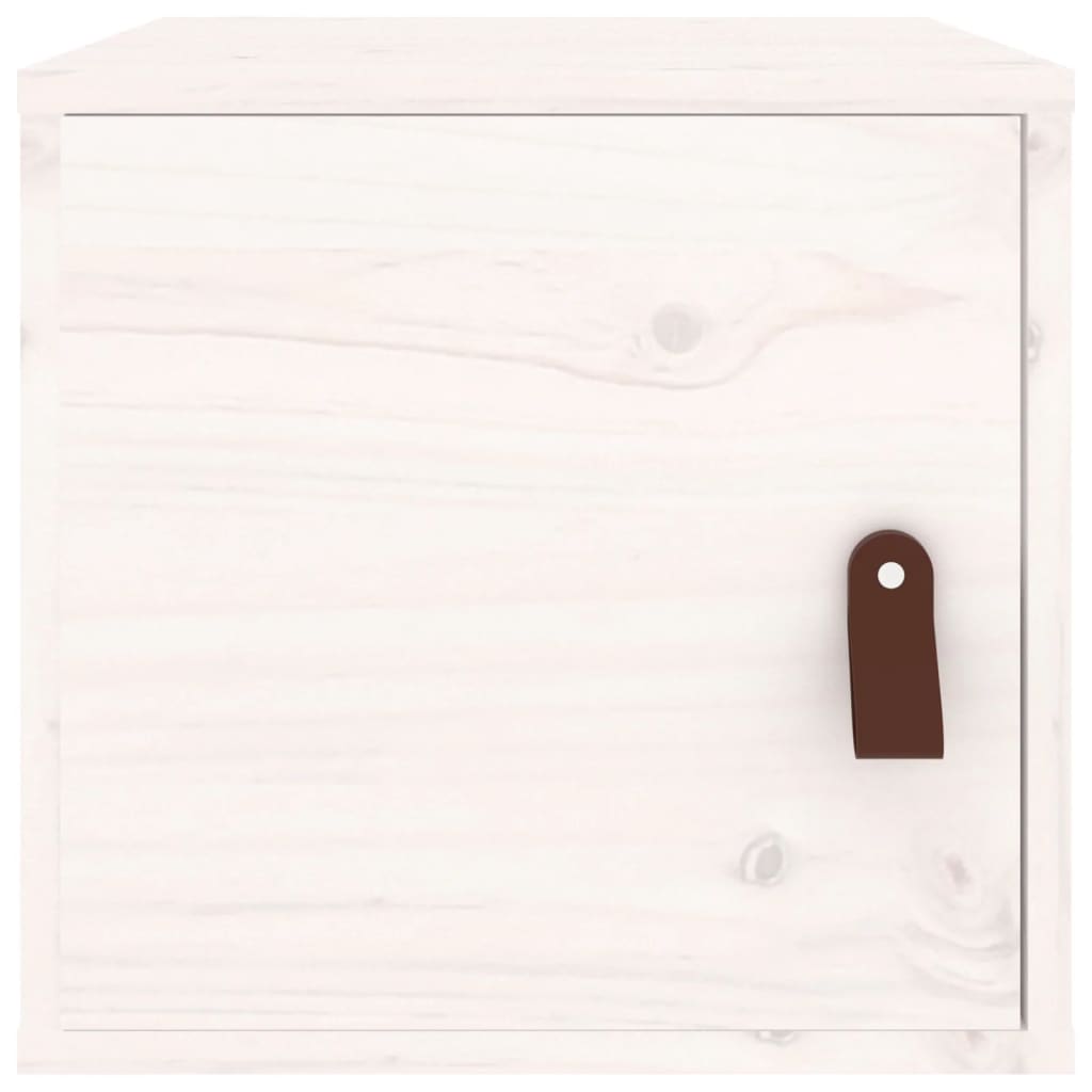 vidaXL Wandkast 31,5x30x30 cm massief grenenhout wit