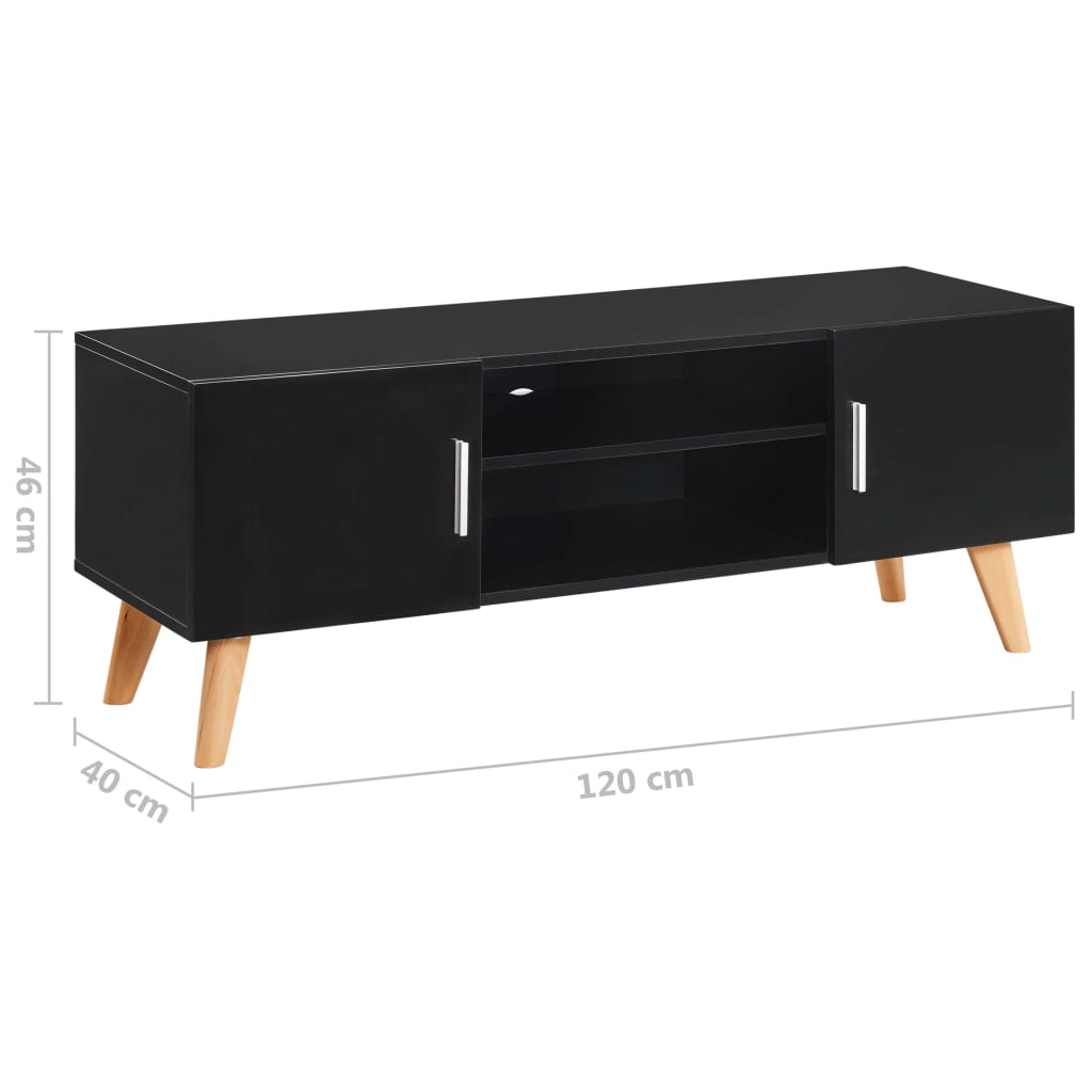 vidaXL Tv-meubel 120x40x46 cm MDF zwart