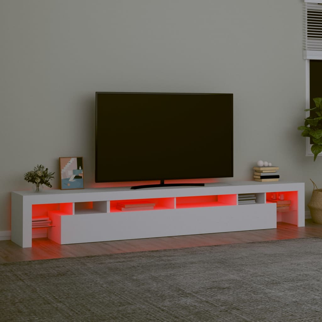 vidaXL Tv-meubel met LED-verlichting 260x36,5x40 cm wit