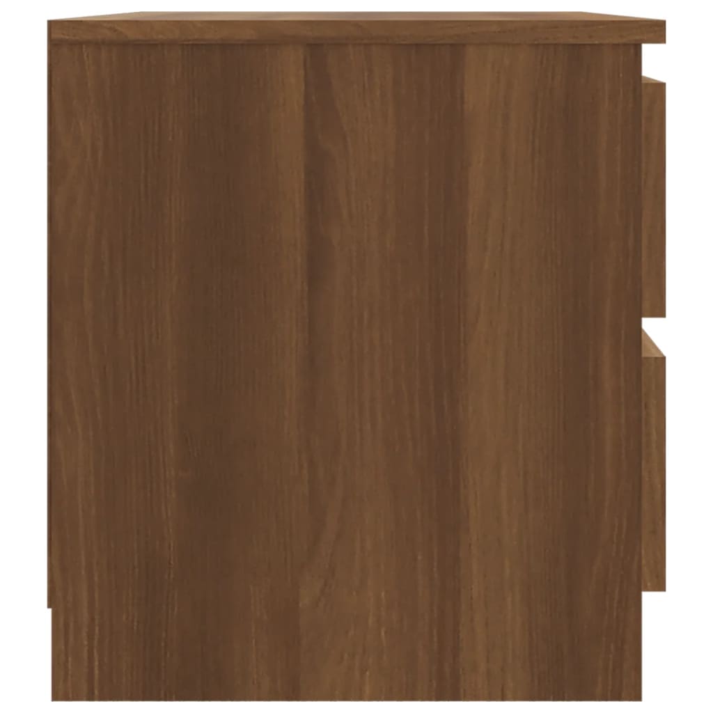 vidaXL Nachtkastje 50x39x43,5 cm bewerkt hout bruineikenkleurig