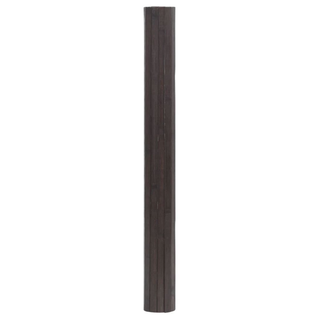 vidaXL Vloerkleed rechthoekig 70x300 cm bamboe donkerbruin