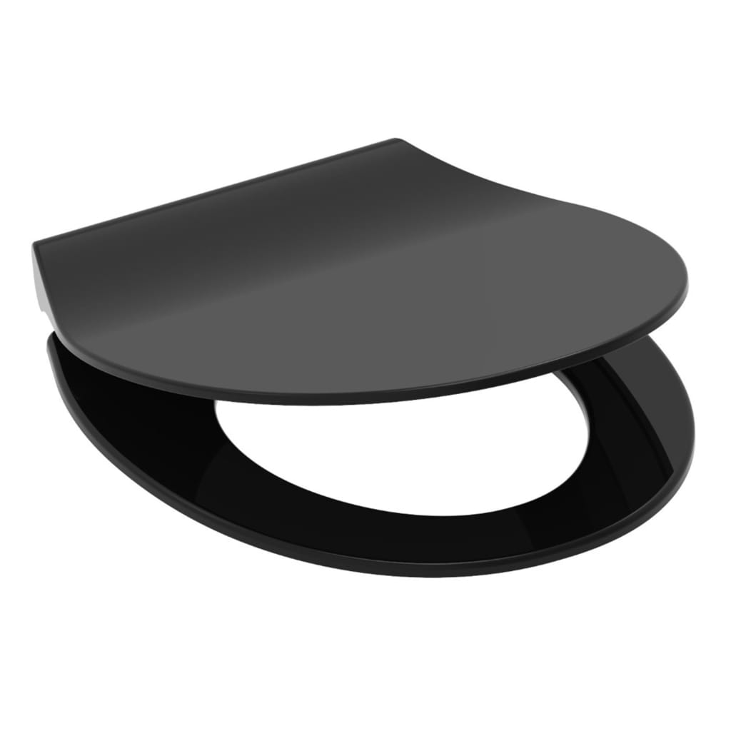 SCHÜTTE Toiletbril SLIM BLACK duroplast