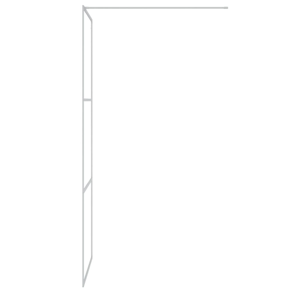 vidaXL Inloopdouchewand 80x195 cm transparant ESG-glas zilverkleurig