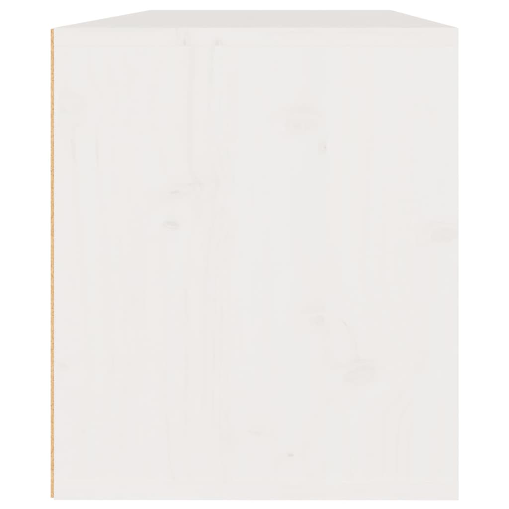 vidaXL Wandkasten 2 st 45x30x35 cm massief grenenhout wit
