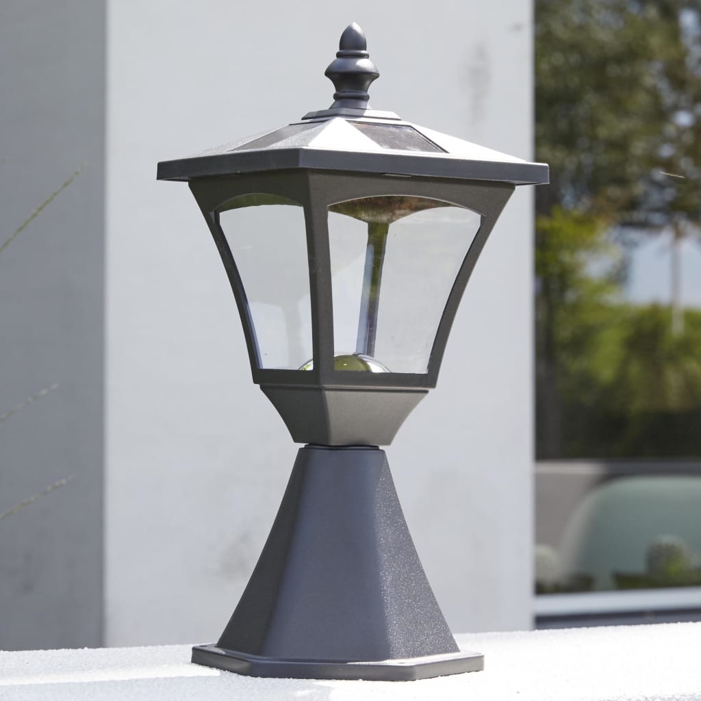Luxform Tuinpaal met LED-lamp solar Casablanca zwart 31159