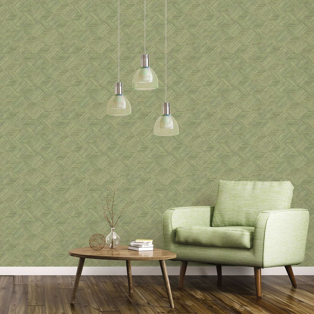 Noordwand Behang Evergreen Wicker Natural groen
